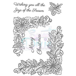 Sweet Dixie Floral Christmas Corners Clear Stamps - Lilly Grace Crafts