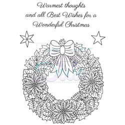 Sweet Dixie Floral Christmas Wreath Clear Stamps - Lilly Grace Crafts