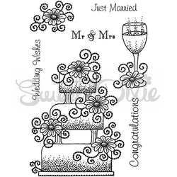 Sweet Dixie Wedding Collection - Wedding Cake Clear Stamp - Lilly Grace Crafts