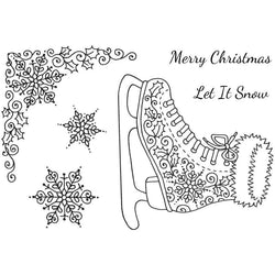 Sweet Dixie Ice Skate - Clear Stamps - Lilly Grace Crafts