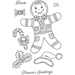 Sweet Dixie Gingerbread Man - Clear Stamps - Lilly Grace Crafts