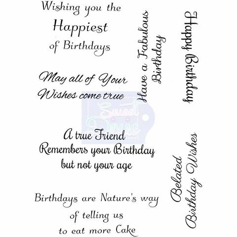 Sweet Dixie Birthday Greetings - Clear Stamps - Lilly Grace Crafts