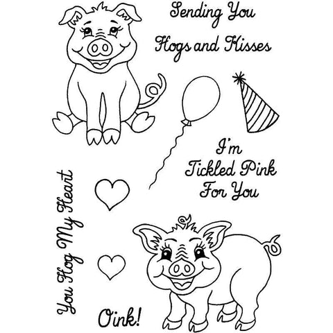 Sweet Dixie You Hog My Heart - Clear Stamp - Lilly Grace Crafts
