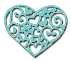 Sweet Dixie Filagree Heart Metal Die - Lilly Grace Crafts