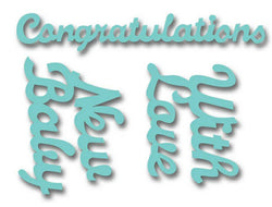 Sweet Dixie Congratulations Metal Die - Lilly Grace Crafts