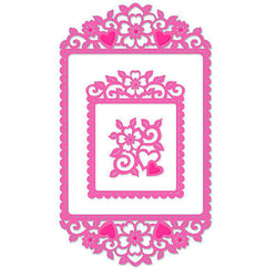 Sweet Dixie Wedding - Heart and Flowers Frame - Lilly Grace Crafts