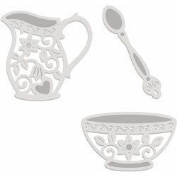 Sweet Dixie Cream Jug, Sugar Bowl and Spoon - Lilly Grace Crafts