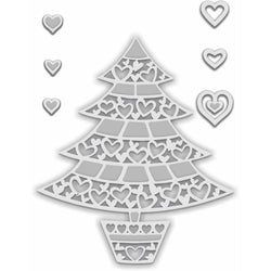 Sweet Dixie Sue Dix Hearts Christmas Tree - Lilly Grace Crafts