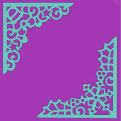 Sweet Dixie Snowflake Corner and Bell Corner Stencil - Lilly Grace Crafts