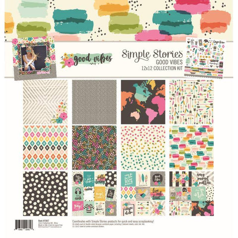 Simple Stories 12 x 12 Good Vibes Collection Kit - Lilly Grace Crafts