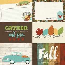 Simple Stories Pumpkin Spice 4x6 Horizontal Journaling Card heavy weight paper Packs of 10 Sheets - Lilly Grace Crafts