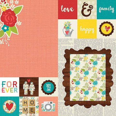 Simple Stories We Are... Family 2x2 and 6x8 Elements heavy weight paper Packs of 10 Sheets - Lilly Grace Crafts