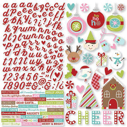 Simple Stories Mistletoe Kisses- Combo Cardstock Sticker - Lilly Grace Crafts