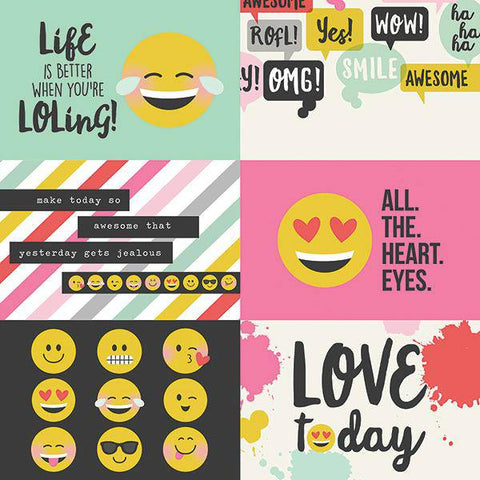 Simple Stories Emoji Love - 4x6 Horizontal Elements Packs of 10 Sheets - Lilly Grace Crafts