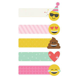 Simple Stories Carpe Diem - Emoji Love - Page Flags - Lilly Grace Crafts