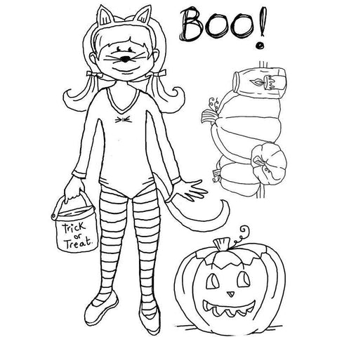 Clear Stamps SJ Trick or Treat Clear Stamps - Lilly Grace Crafts