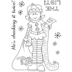 Clear Stamps SJ Hes checking it twice Clear Stamps - Lilly Grace Crafts