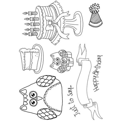 Clear Stamps SJ Owlcake Clear Stamps - Lilly Grace Crafts