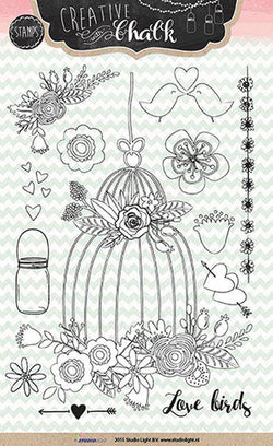 Studio Light Clear Stamp A6 Chalk Effect 99 - Lilly Grace Crafts