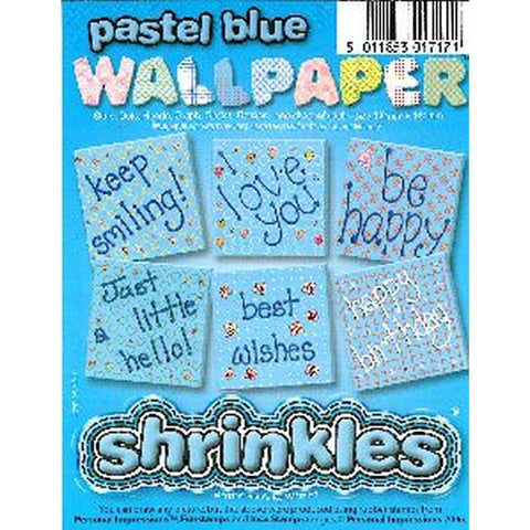 Shrink Art Wallpaper Pastel Blue 6 sheets - Lilly Grace Crafts