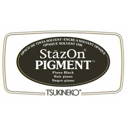 Tsukineko Stazon Pigment Ink Pad Piano Black - Lilly Grace Crafts