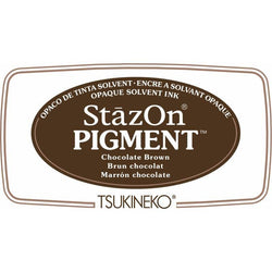 Tsukineko Stazon Pigment Ink Pad Chocolate Brown - Lilly Grace Crafts