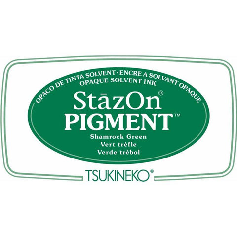 Tsukineko Stazon Pigment Ink Pad Shamrock Green - Lilly Grace Crafts