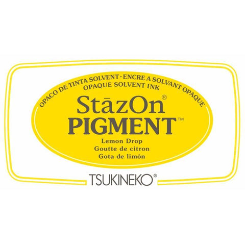 Tsukineko Stazon Pigment Ink Pad Lemon Drop - Lilly Grace Crafts