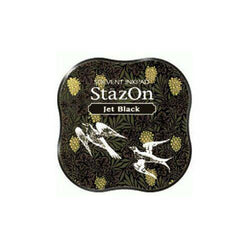 Tsukineko Stazon Midi Pad Jet Black - Lilly Grace Crafts