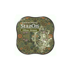 Tsukineko Stazon Midi Pad Olive Green - Lilly Grace Crafts