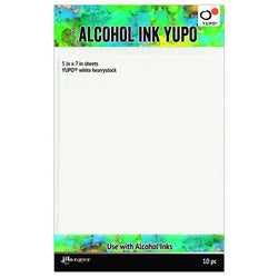 Ranger Industries Time Holtz Alcohol Ink Yupo Paper White 5x7 Pack of 10 - Lilly Grace Crafts