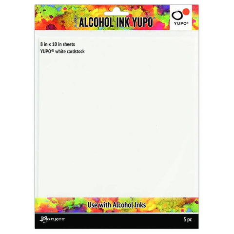 Ranger Industries Time Holtz Alcohol Ink Yupo Paper White  8x10 Pack of 5 - Lilly Grace Crafts