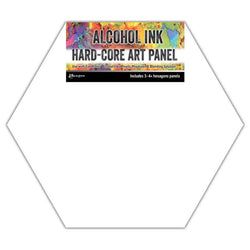 Ranger Industries Tim Holtz Alcohol Ink Hard - Core Art Panels (3 Pack) 4" Hex Shaped - Lilly Grace Crafts