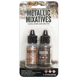 Ranger Industries Rose Gold and Gunmetal Metallix Mixative Kit - Lilly Grace Crafts