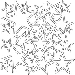 Mini Template Star Shower Stencil 6x6 - Lilly Grace Crafts