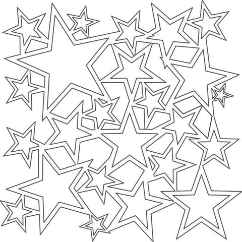 Mini Template Star Shower Stencil 6x6 - Lilly Grace Crafts