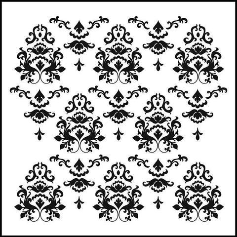 The Crafters Workshop Mini Template Damask Stencil 6x6 - Lilly Grace Crafts