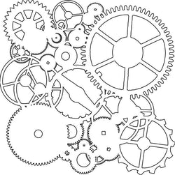 The Crafters Workshop Mini Template Gears Stencil 6x6 - Lilly Grace Crafts