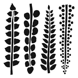 The Crafters Workshop 6x6 Stencil Four Ferns - Lilly Grace Crafts