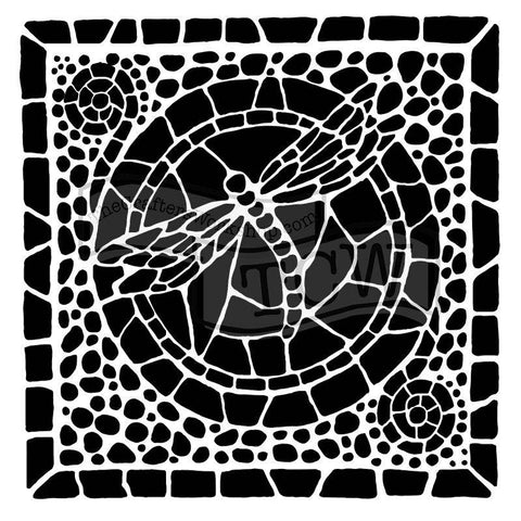 The Crafters Workshop Winged Mosaic 6x6 inch Stencil - Lilly Grace Crafts