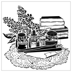 The Crafters Workshop Literary 6x6 inch Stencil - Lilly Grace Crafts