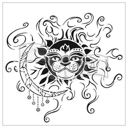 The Crafters Workshop Sun and Moon 6x6 inch Stencil - Lilly Grace Crafts