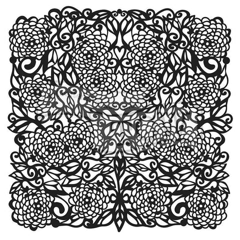 The Crafters Workshop Flower Tangle 6x6 inch Stencil - Lilly Grace Crafts