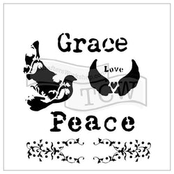 The Crafters Workshop Peace Doves 6x6 inch Stencil - Lilly Grace Crafts