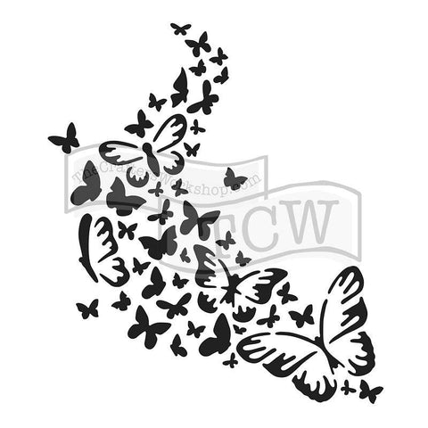 The Crafters Workshop Butterfly Trail 6x6 inch Stencil - Lilly Grace Crafts