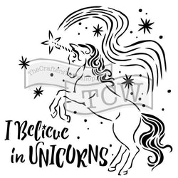The Crafters Workshop 6x6 Stencil Believe in Unicorns - Lilly Grace Crafts