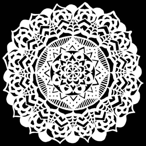 The Crafters Workshop 6x6 Stencil Fancy Mandala - Lilly Grace Crafts