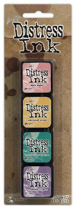 Ranger Industries Tim Holtz Distress Mini Ink Pads Kit 4 - Sold in one strip of 4 pads - Lilly Grace Crafts