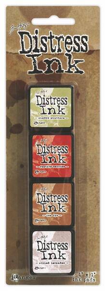 Ranger Industries Distress Mini Ink Kit 11 - Sold in a strip of 4 pads - Lilly Grace Crafts