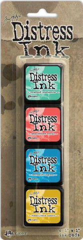 Ranger Industries Distress Mini Ink Kits -  Kit 13 - Sold in a strip of 4 pads - Lilly Grace Crafts